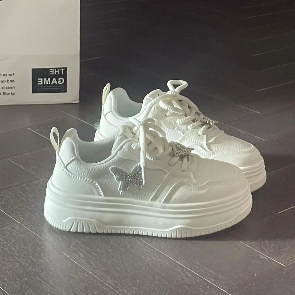 Woman Footwear High on Platform Whit Spring Autumn Round Toe Shoes for Women Diamond Designer Luxury Daily Routine Fashion 2025
Woman Footwear High on Platform Whit Spring Autumn Round Toe Shoes for Women Diamond Designer Luxury Daily Routine Fashion 2025