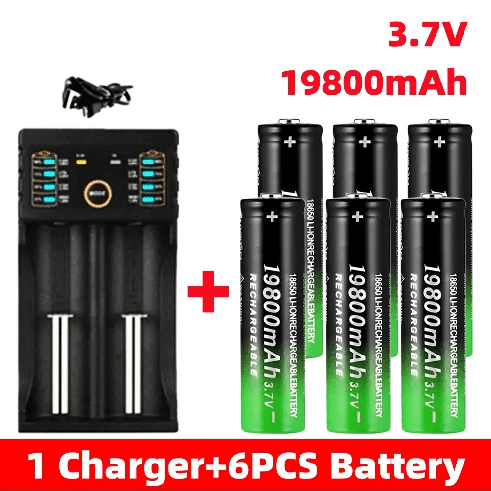 19800mAh 3.7V 18650 lithium battery, large capacity, for strong light flashlight, small fan, rechargeable battery high-quality
19800mAh 3.7V 18650 lithium battery, large capacity, for strong light flashlight, small fan, rechargeable battery high-quality