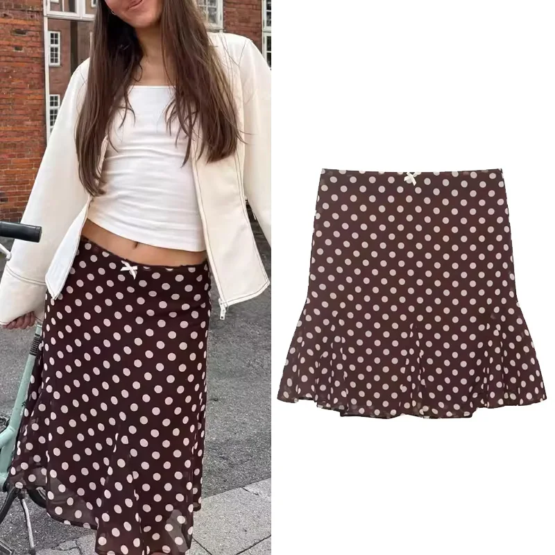 Women's Polka Dot Midi Skirt New 2026 Spring Summer Fashion Mid Waist Side Zipper Wave Hem Women Skirts Chic Female Skirts
Women's Polka Dot Midi Skirt New 2026 Spring Summer Fashion Mid Waist Side Zipper Wave Hem Women Skirts Chic Female Skirts