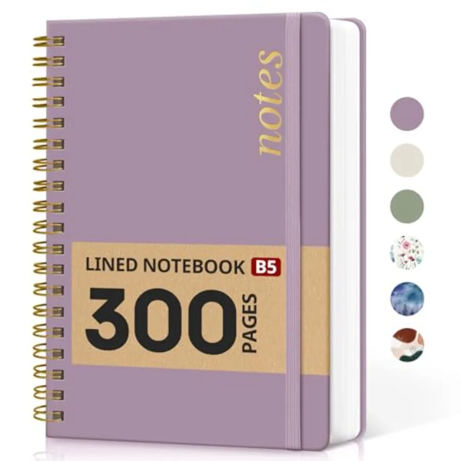 Lined Spiral Notebook Journal for Work, 300 Pages Thick B5 7.1"x10" College Ruled Journal for Women and Writing, Hardcover Note
Lined Spiral Notebook Journal for Work, 300 Pages Thick B5 7.1"x10" College Ruled Journal for Women and Writing, Hardcover Note