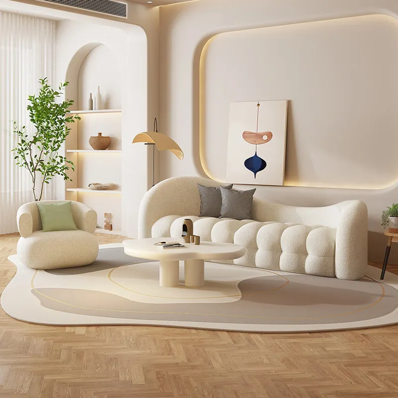 Ins Cream Wind Lamb Wool Sofa Small Apartment Living Room Internet Celebrity Beauty Salon Sitting Area French Marshmallow Sofa
Ins Cream Wind Lamb Wool Sofa Small Apartment Living Room Internet Celebrity Beauty Salon Sitting Area French Marshmallow Sofa