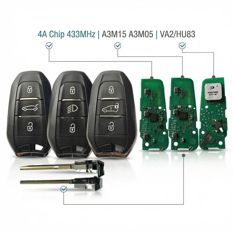 Original PCB Car Remote Control Key For Peugeot Citroen 508 5008 DS Opel A3M65 A3M05 M3M15 IM3A HITAG AES NCF29A1
Original PCB Car Remote Control Key For Peugeot Citroen 508 5008 DS Opel A3M65 A3M05 M3M15 IM3A HITAG AES NCF29A1