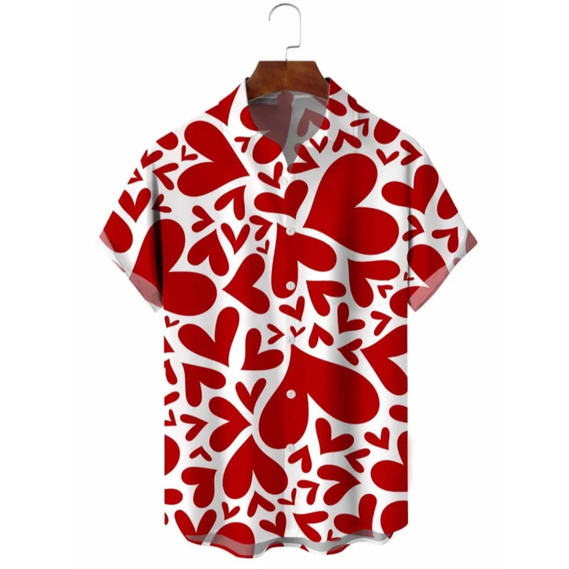 Love Pattern Print Summer Beach Party Men's Shirts Casual Oversized Short Sleeve Fashion Single-Breasted Blouses Men Clothing
Love Pattern Print Summer Beach Party Men's Shirts Casual Oversized Short Sleeve Fashion Single-Breasted Blouses Men Clothing