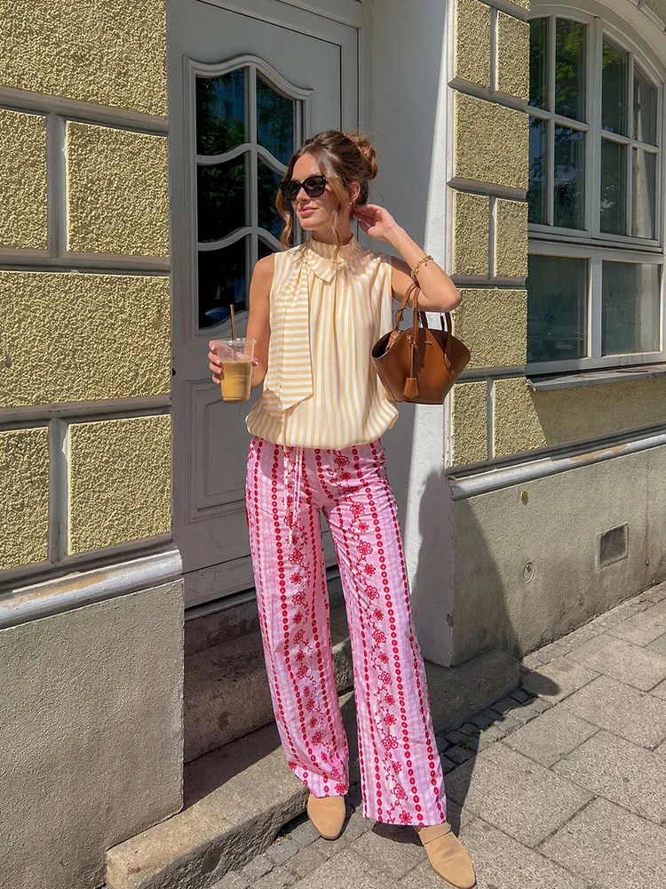 HH Women Summer Mediterranean Bright Yellow White Stripe Halter Blouse Spring Ruffle Neck Self Tie Sash Bubble Hem Loose Tank
HH Women Summer Mediterranean Bright Yellow White Stripe Halter Blouse Spring Ruffle Neck Self Tie Sash Bubble Hem Loose Tank