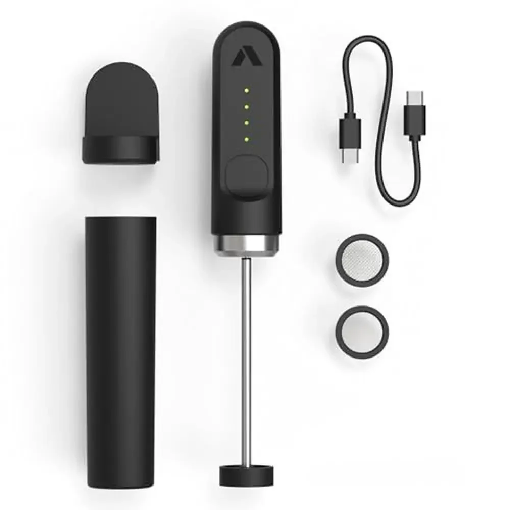 Nanofoamer Lithium Performance Milk Frother USB-C Rechargeable Waterproof Dual-Speed Steel Premium Microfoamed Milk Black
Nanofoamer Lithium Performance Milk Frother USB-C Rechargeable Waterproof Dual-Speed Steel Premium Microfoamed Milk Black