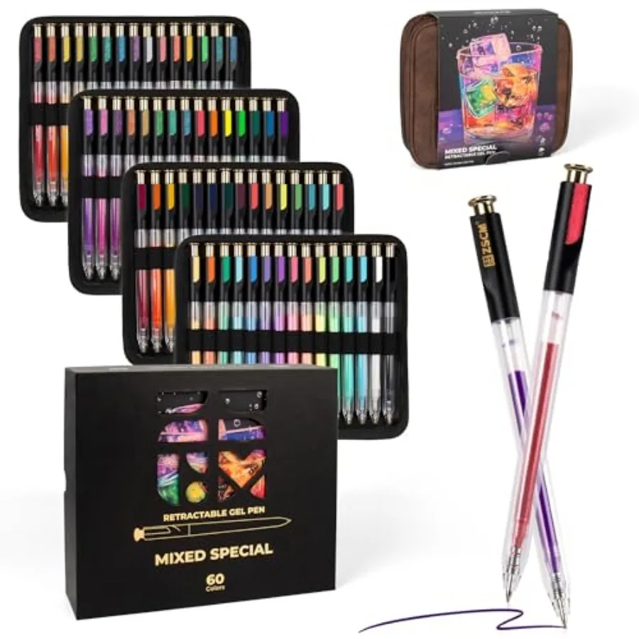 Retractable Gel Pen For Adult Coloring Large Capacity Multicolor Gel Ink Pens 1 mm Fine Point Smooth Writing Color Pen for Adul
Retractable Gel Pen For Adult Coloring Large Capacity Multicolor Gel Ink Pens 1 mm Fine Point Smooth Writing Color Pen for Adul