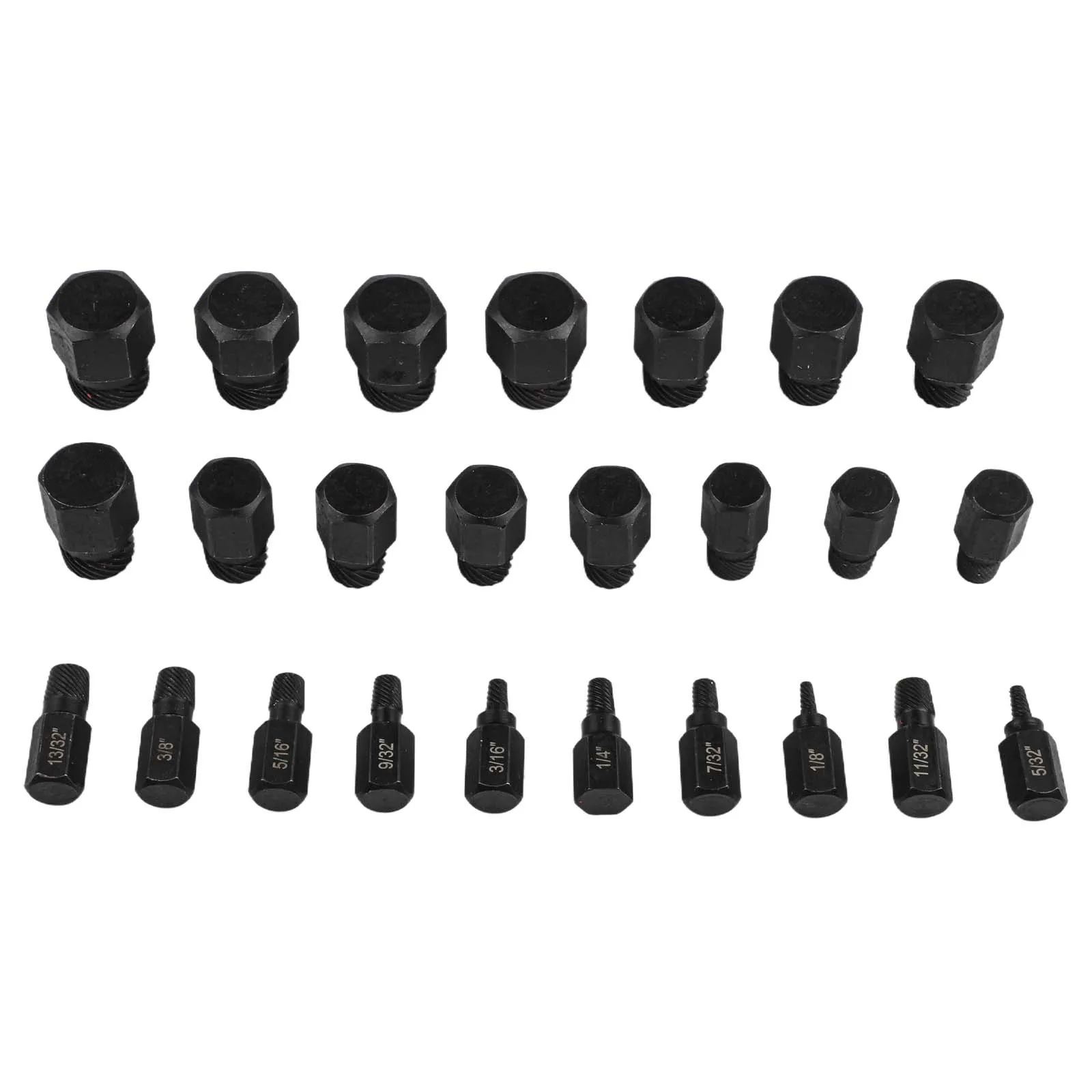25Pcs Screw Extractor Set for Damaged and Stripped Screws High Carbon Steel Bolt Remover Tool for Automotive and Home Repairs
25Pcs Screw Extractor Set for Damaged and Stripped Screws High Carbon Steel Bolt Remover Tool for Automotive and Home Repairs