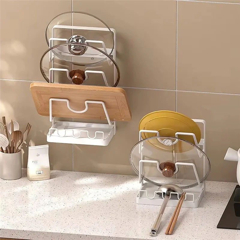 Versatile Multifunctional Kitchen Storage Rack - Wall-Mounted Pot Cover, And Cutting Board Organizer With Drain Rack
Versatile Multifunctional Kitchen Storage Rack - Wall-Mounted Pot Cover, And Cutting Board Organizer With Drain Rack