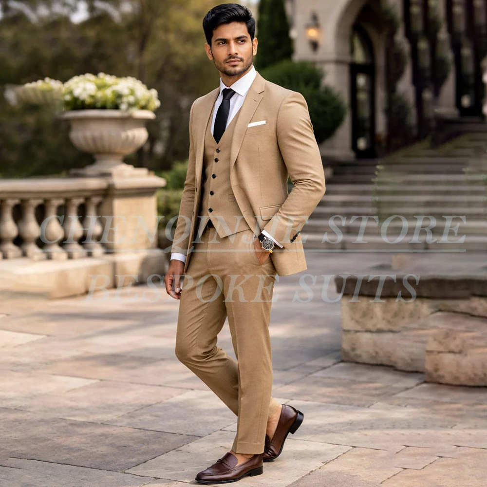 Handsome Men's Suits For Wedding Luxury Single Breasted Notch Lapel Slim Fit Blazer Fashion Trendy 3 Piece Jacket Pants Vest
Handsome Men's Suits For Wedding Luxury Single Breasted Notch Lapel Slim Fit Blazer Fashion Trendy 3 Piece Jacket Pants Vest