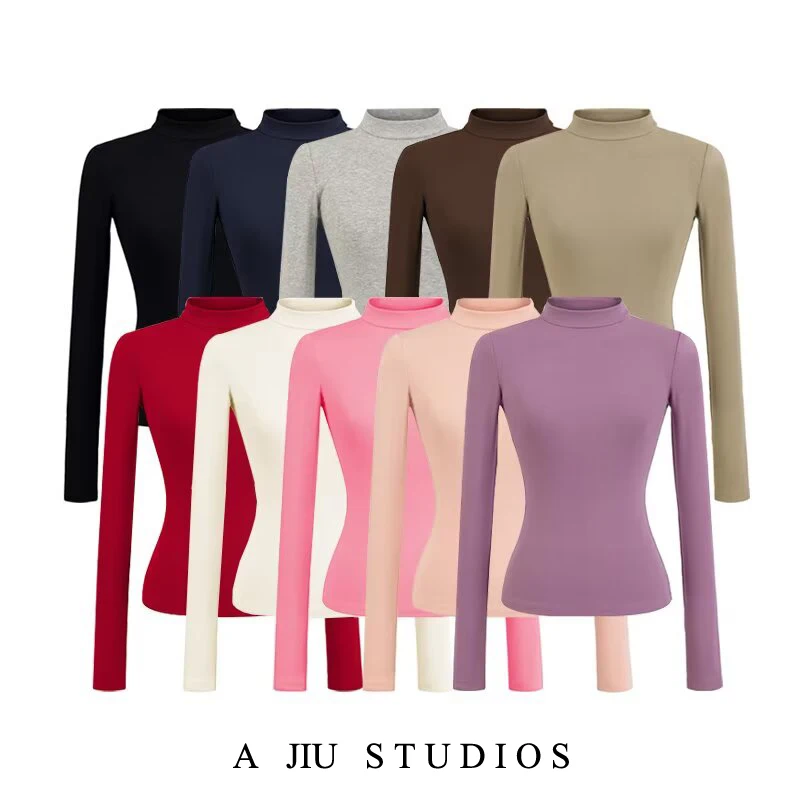 Slim Fit Long Sve Basic f High Collar T-irt Women's Autumn Korean Sle Base Layer Versatile Boting irt Top
Slim Fit Long Sve Basic f High Collar T-irt Women's Autumn Korean Sle Base Layer Versatile Boting irt Top