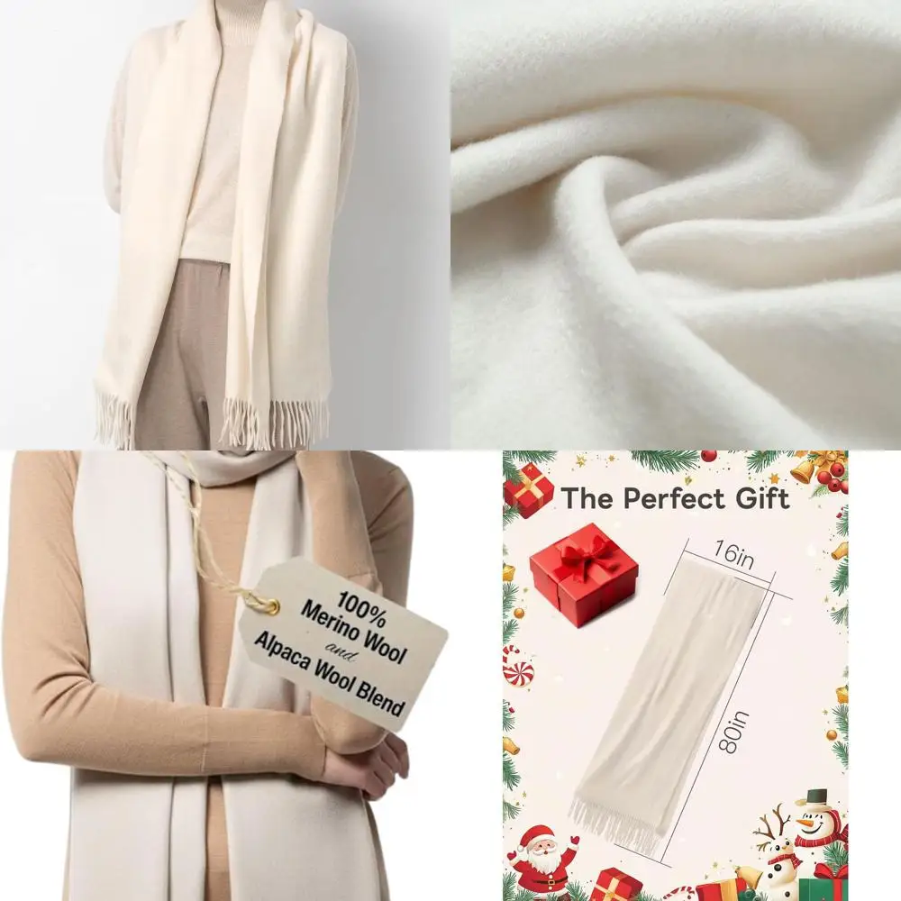 Luxurious Women's Merino Wool & Alpaca Blend Scarf, Australian Pashmina-Style Shawl, Soft Cashmere Touch, Perfect Holiday Gift
Luxurious Women's Merino Wool & Alpaca Blend Scarf, Australian Pashmina-Style Shawl, Soft Cashmere Touch, Perfect Holiday Gift