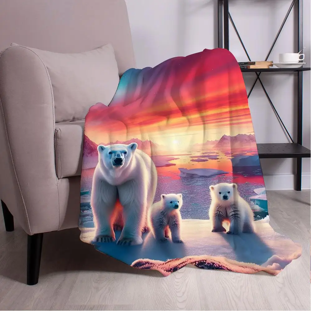 Polar bear family Throw Blanket Aesthetic Art Flannel Blanket Portable Home Travel Camping Sofa Picnic Thickening Flannel Blank
Polar bear family Throw Blanket Aesthetic Art Flannel Blanket Portable Home Travel Camping Sofa Picnic Thickening Flannel Blank