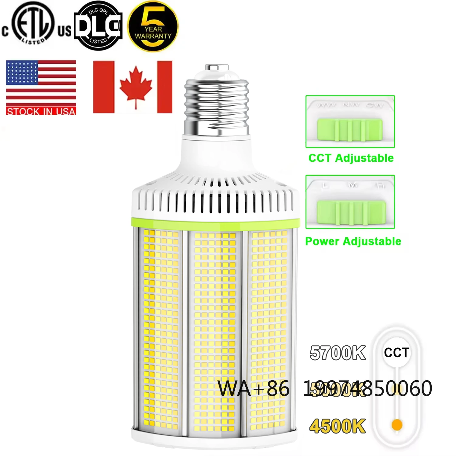 LED Corn Retrofit Fixture US Stock 80w 120w E26 E39 Horizontal Lamp Outdoor Area Lighting Parking Lot Street LED Corn Bulb Light
LED Corn Retrofit Fixture US Stock 80w 120w E26 E39 Horizontal Lamp Outdoor Area Lighting Parking Lot Street LED Corn Bulb Light