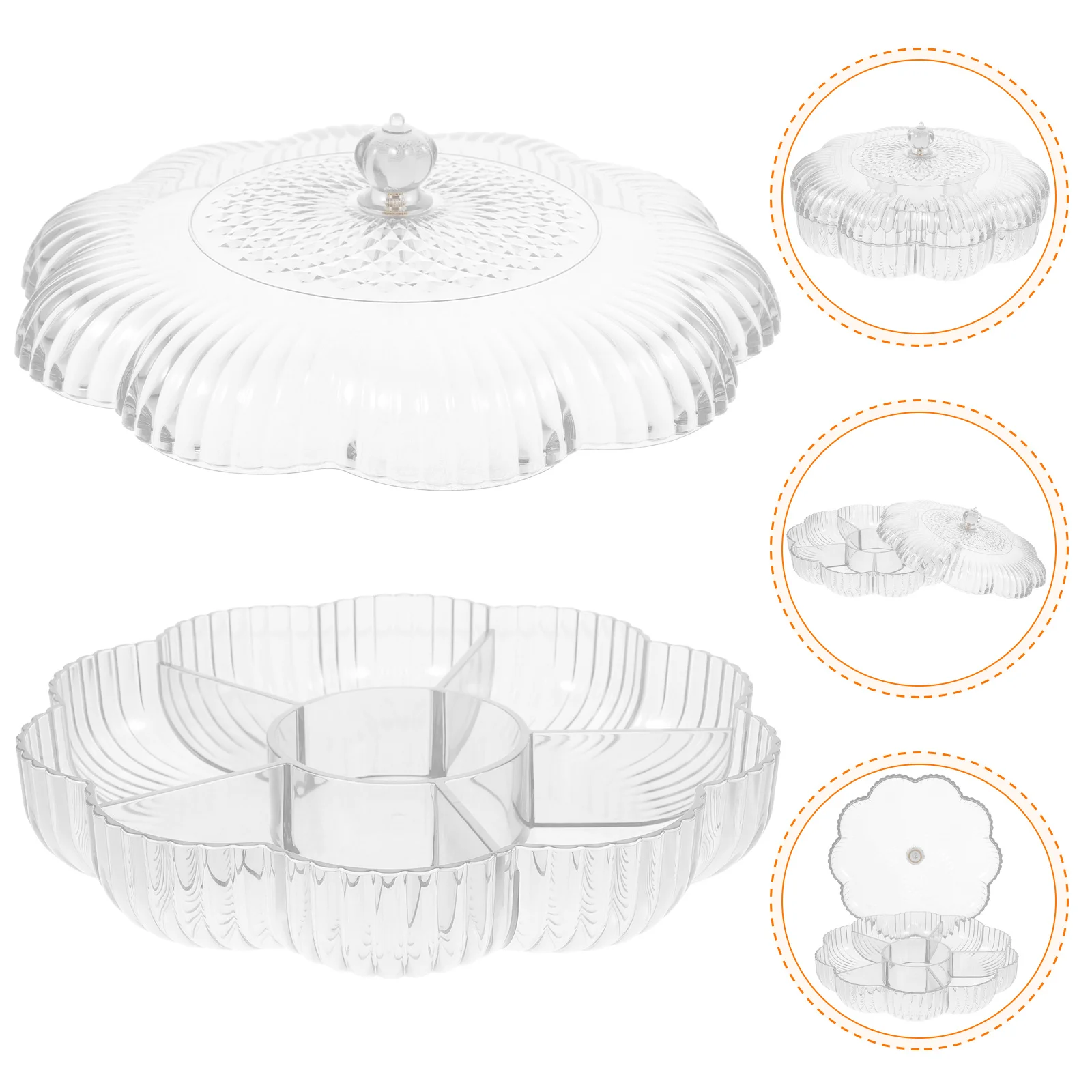 Luxury Candy Dish Large Capacity Divided Serving Tray Reusable Snack Fruit Plate For Party Appetizer Food Storage
Luxury Candy Dish Large Capacity Divided Serving Tray Reusable Snack Fruit Plate For Party Appetizer Food Storage