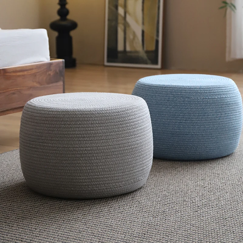 Tatami Floor Cushion, Knitted Drum Stool, Bedroom Cotton Line Woven Low Stool, Entryway Shoe Bench, Compact Footstool
Tatami Floor Cushion, Knitted Drum Stool, Bedroom Cotton Line Woven Low Stool, Entryway Shoe Bench, Compact Footstool