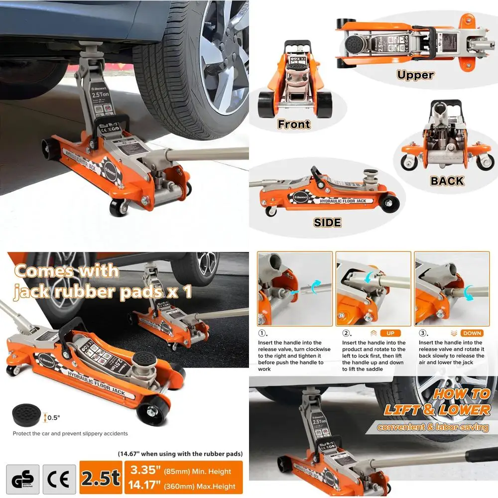 2.5 Ton Compact Racing Floor Jack, Steel Built, Lifts 3.35 to 14.17
2.5 Ton Compact Racing Floor Jack, Steel Built, Lifts 3.35 to 14.17