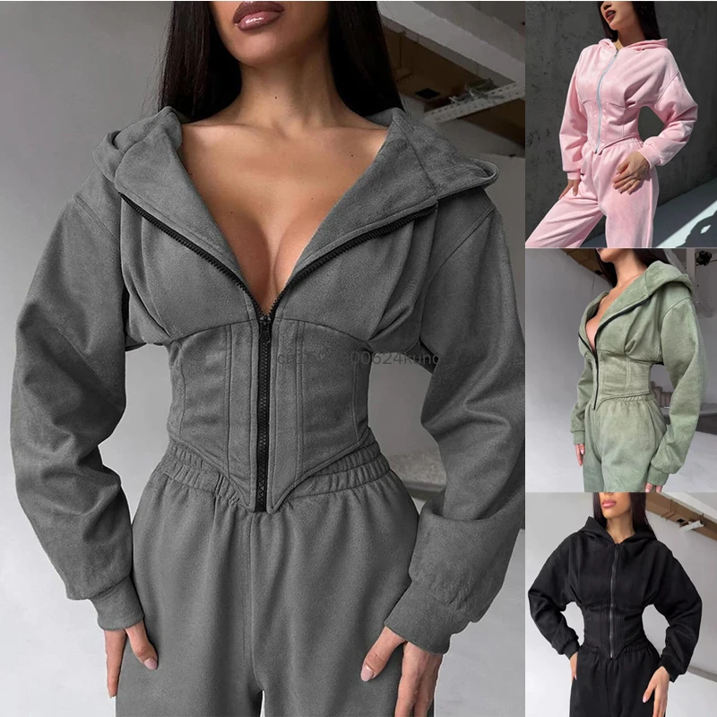 Комплект из 2 предметов, женский весенне-осенний однотонный свитшот с капюшоном и брюками, модный спортивный повседневный спортивный костюм, верхняя одежда
Комплект из 2 предметов, женский весенне-осенний однотонный свитшот с капюшоном и брюками, модный спортивный повседневный спортивный костюм, верхняя одежда