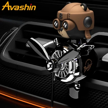 Car Air Freshener Smell In The Styling Vent Perfume Diffuser Bear Pilot Rotating Propeller Fragrance Air Fresheners Clip Parfum