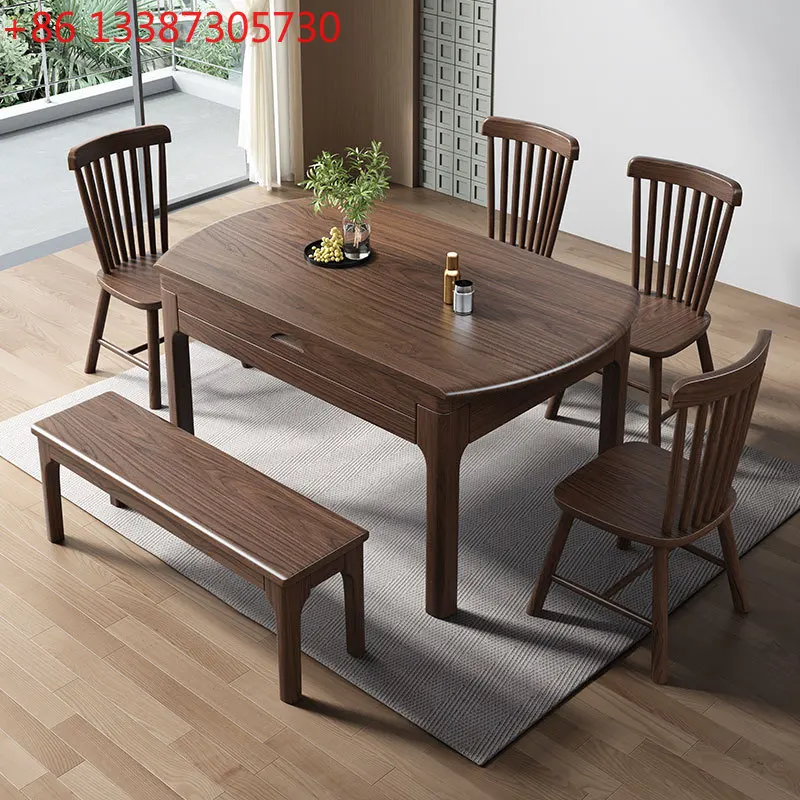 Nordic solid wood dining table retractable square and round dual-purpose dining table
Nordic solid wood dining table retractable square and round dual-purpose dining table