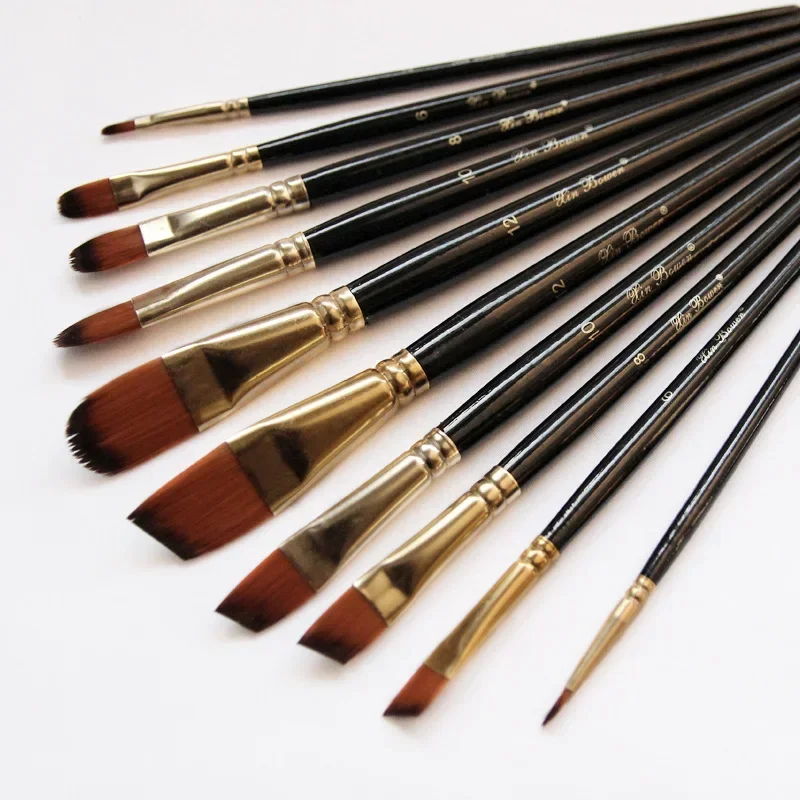 New stay 20 pcs nylon hair brushes environmental protection log black-wood rod DIY brush set Four specifications are available
New stay 20 pcs nylon hair brushes environmental protection log black-wood rod DIY brush set Four specifications are available