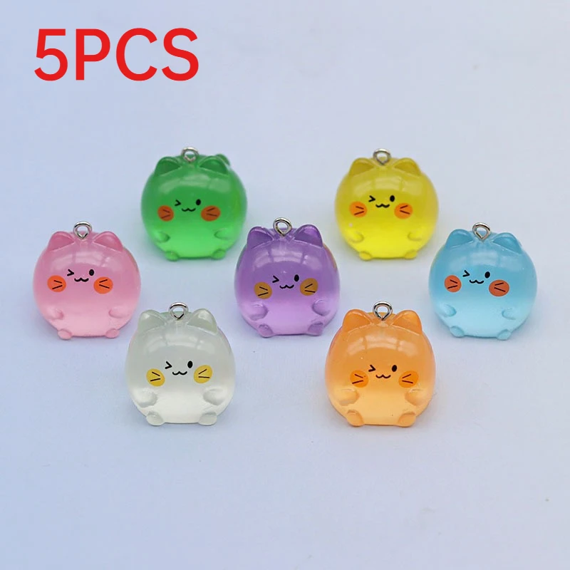 5Pcs Glow In Dark 3D Cute Cartoon Cat Resin Charms DIY Jewelry Accessories Keychain Pendants
5Pcs Glow In Dark 3D Cute Cartoon Cat Resin Charms DIY Jewelry Accessories Keychain Pendants