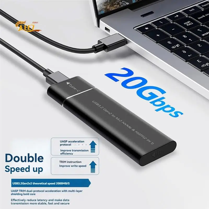 AEE7-M.2 Nvme SATA SSD Enclosure Adapter Tool-Free USB 3.2 Gen2 20Gbps External Nvme To USB SATA M-Key / B+M Key
AEE7-M.2 Nvme SATA SSD Enclosure Adapter Tool-Free USB 3.2 Gen2 20Gbps External Nvme To USB SATA M-Key / B+M Key
