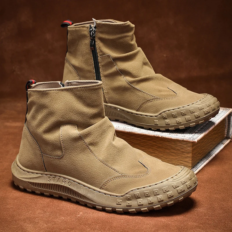 2025 Autumn New Mens Casual Shoes Comfortable High Top Pu Leather Tooling Ankle Boots Retro Outdoor Wear-resistant Male Sneakers
2025 Autumn New Mens Casual Shoes Comfortable High Top Pu Leather Tooling Ankle Boots Retro Outdoor Wear-resistant Male Sneakers