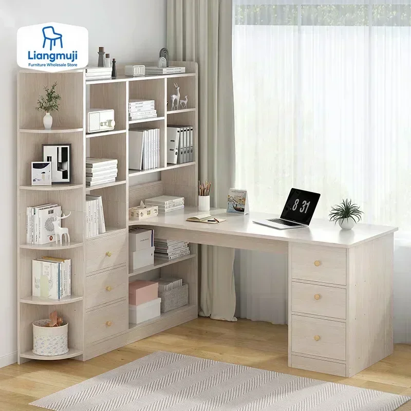 Large Modern Computer Desk Bookshelf Integrated Shelves Drawers Laptop Home Bedroom Student Study Writing Desk Office Table
Large Modern Computer Desk Bookshelf Integrated Shelves Drawers Laptop Home Bedroom Student Study Writing Desk Office Table