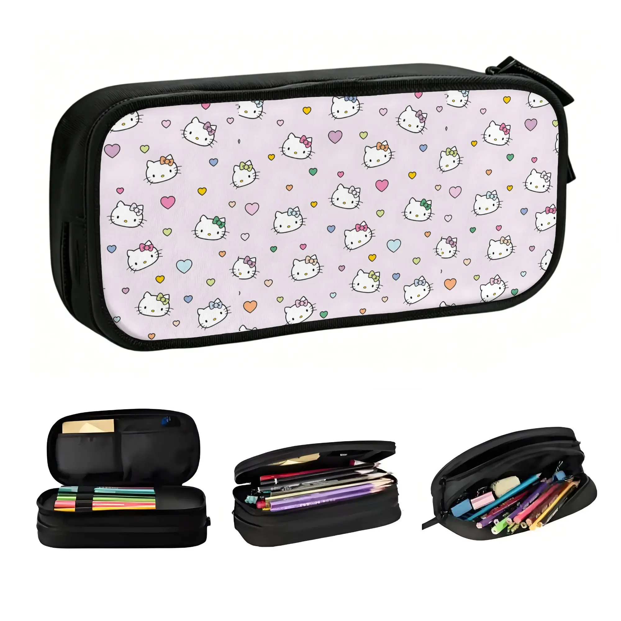 Kawaii K-Kittyes Cat Pencil Cases for Unisex Custom Cat Anime Large Capacity Pen Bag Box School Accessories
Kawaii K-Kittyes Cat Pencil Cases for Unisex Custom Cat Anime Large Capacity Pen Bag Box School Accessories