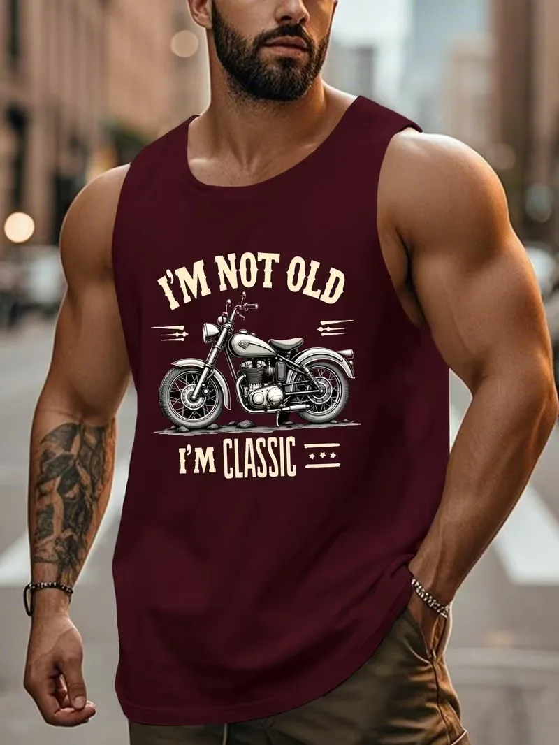 Classic motorcycle summer daily men's vest outdoor sports running fitness men's sleeveless T-shirt city street men's casual vest
Classic motorcycle summer daily men's vest outdoor sports running fitness men's sleeveless T-shirt city street men's casual vest