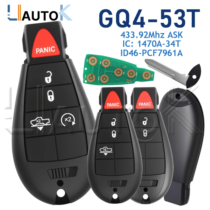 GQ4-53T Автомобильный ключ для Dodge RAM 1500 2500 3500 4500 2013-2018 Chrysler Jeep 433,92 МГц ASK PCF7961 Чип ID46 GQ453T Автомобильный дистанционный ключ
GQ4-53T Автомобильный ключ для Dodge RAM 1500 2500 3500 4500 2013-2018 Chrysler Jeep 433,92 МГц ASK PCF7961 Чип ID46 GQ453T Автомобильный дистанционный ключ