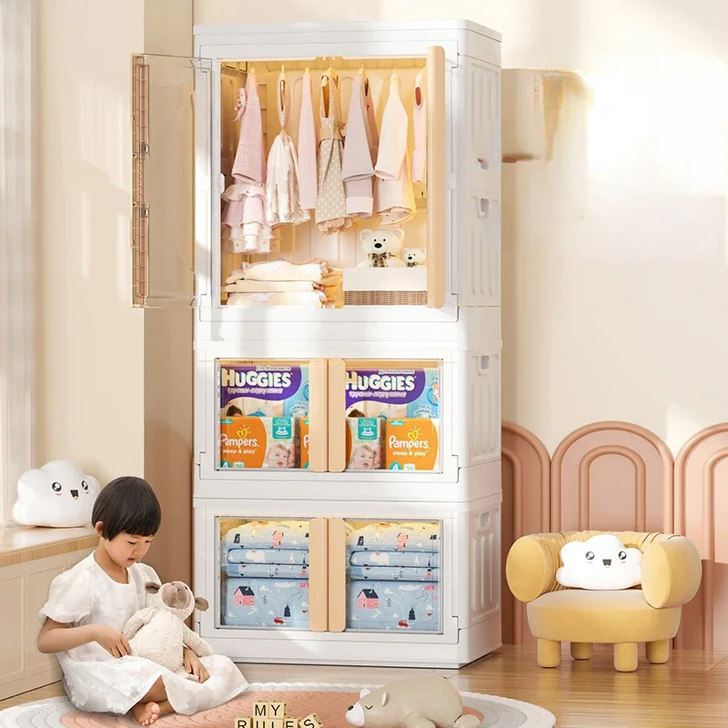 EasytoAssemble Children's Wardrobe Transparent Plastic Clothing Cupboard Home Organizer for Baby Toys Clothes
EasytoAssemble Children's Wardrobe Transparent Plastic Clothing Cupboard Home Organizer for Baby Toys Clothes