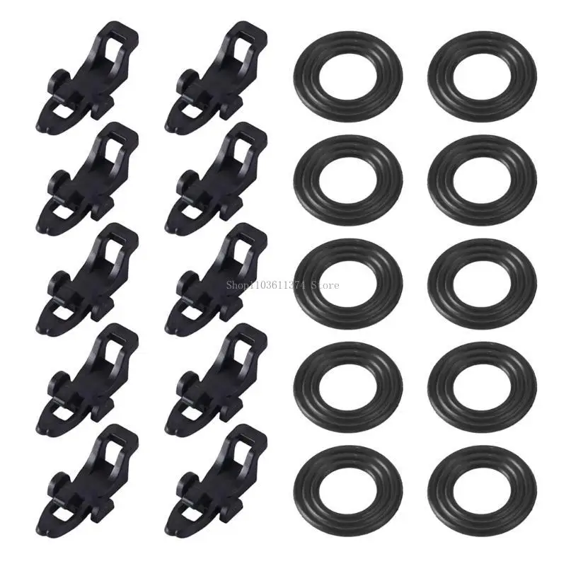 10Pcs Fishings Rod Hook Keeper Holder Fish Lures Baits Holder with Elastics Rubber Hoop for Trebles Hook
10Pcs Fishings Rod Hook Keeper Holder Fish Lures Baits Holder with Elastics Rubber Hoop for Trebles Hook