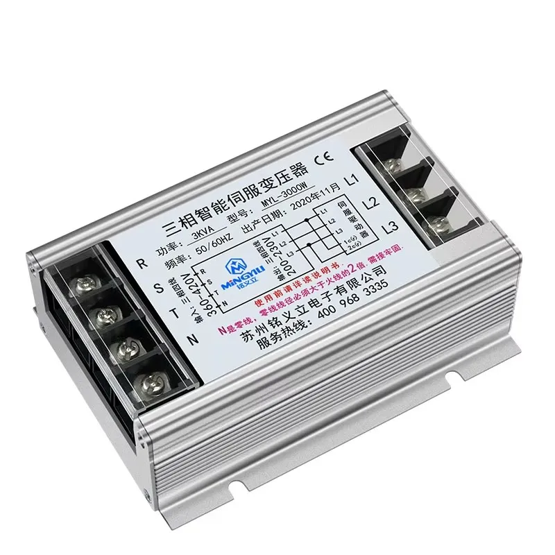 Three-phase intelligent electronic servo isolation transformer 3KVA380 transformer 220 MYL-3000W
Three-phase intelligent electronic servo isolation transformer 3KVA380 transformer 220 MYL-3000W