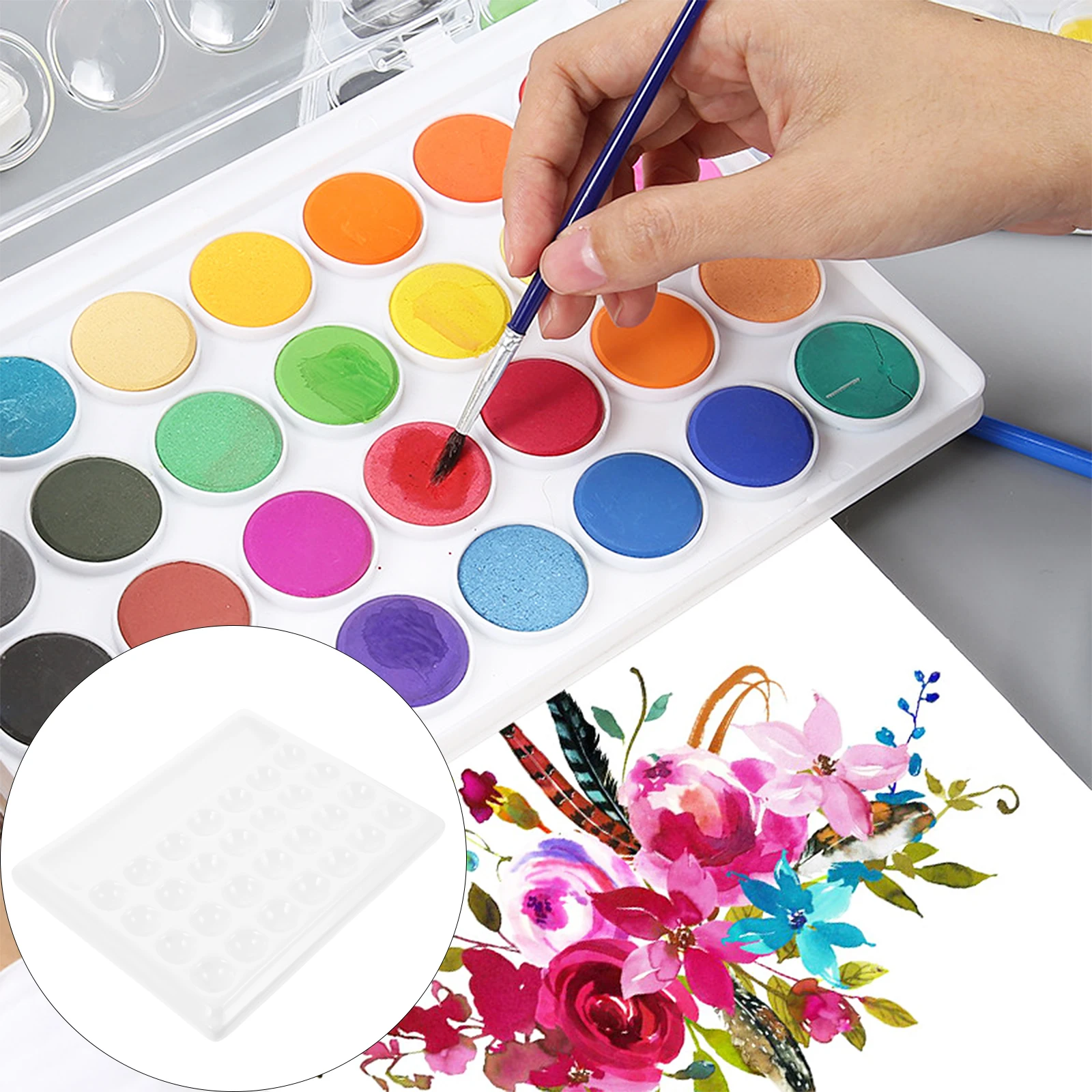 Ceramic Watercolor Palette Large Travel Tray for Painting Color Mixing Pigment Supplies Artist Painting Pallet
Ceramic Watercolor Palette Large Travel Tray for Painting Color Mixing Pigment Supplies Artist Painting Pallet