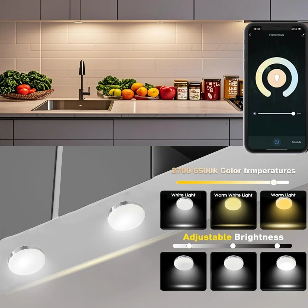 Aluminum Round Under Cabinet Light DC12V Zigbee 3.0 Tuya CCT Dimmable Wardrobe Lamp 2700K-6500K Diming for Z2mqtt Home Assistant
Aluminum Round Under Cabinet Light DC12V Zigbee 3.0 Tuya CCT Dimmable Wardrobe Lamp 2700K-6500K Diming for Z2mqtt Home Assistant