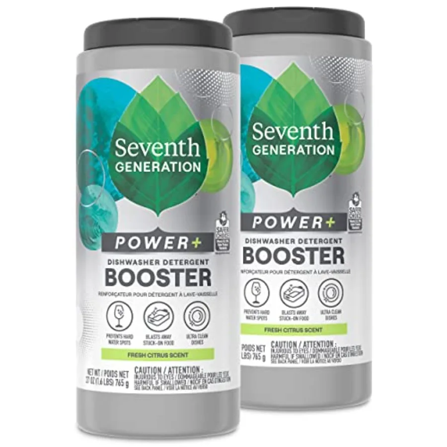 Seventh Generation Power+ Dishwasher Detergent Booster Powder Fresh Citrus scent Dish Cleaner, Pack of 2
Seventh Generation Power+ Dishwasher Detergent Booster Powder Fresh Citrus scent Dish Cleaner, Pack of 2