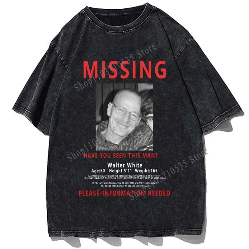 Футболка с принтом Heisenberg Breaking Bad Missing Sign, футболки с рисунком «Лучше звоните Солу», винтажные потертые мужские хлопковые футболки большого размера
Футболка с принтом Heisenberg Breaking Bad Missing Sign, футболки с рисунком «Лучше звоните Солу», винтажные потертые мужские хлопковые футболки большого размера