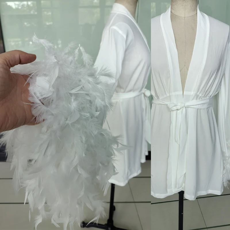 Feather Wedding Robe Dress Photo Shoot Pregnant Women Photography Gown Kimono Evening Prom Wedding Robe Bathrobe Short jacket
Feather Wedding Robe Dress Photo Shoot Pregnant Women Photography Gown Kimono Evening Prom Wedding Robe Bathrobe Short jacket