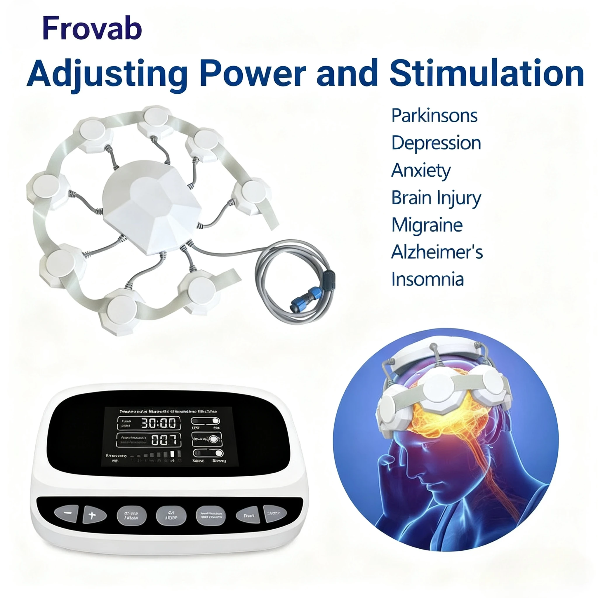 Non-invasive RTMS Transcranial Magnetic Stimulator for Parkinson Insomnia Schizophrenia Home Use Brain Nerve Therapy Device
Non-invasive RTMS Transcranial Magnetic Stimulator for Parkinson Insomnia Schizophrenia Home Use Brain Nerve Therapy Device