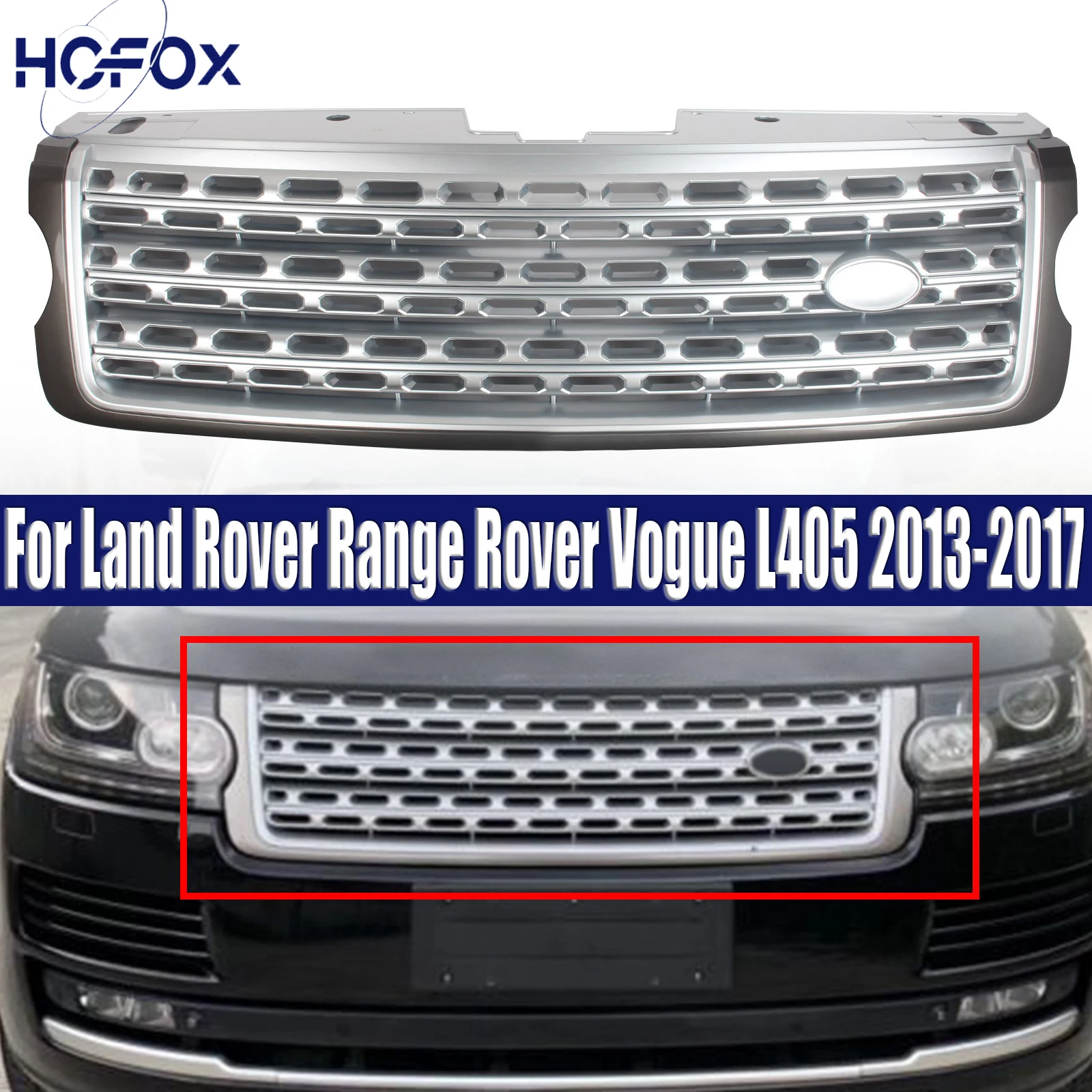 For Land Rover Range Rover Vogue L405 2013-2017 Car Front Bumper Mesh Grill ABS
For Land Rover Range Rover Vogue L405 2013-2017 Car Front Bumper Mesh Grill ABS
