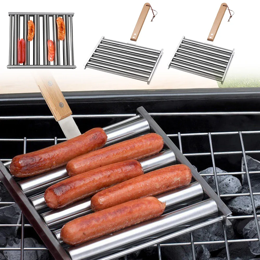 Hot Dog Roller Sausage Roller with Wooden Handle Sausage Roller Rack 5 Hot Dog Capacity Hot Dog Grill Roller Grill Accessories
Hot Dog Roller Sausage Roller with Wooden Handle Sausage Roller Rack 5 Hot Dog Capacity Hot Dog Grill Roller Grill Accessories