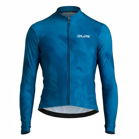 Raudax Men's Long Sleeve Cycling Jersey MTB Triathlon Road Bike Shirt Breathable Comfortable Bike Wear Top for Cycling Clothing