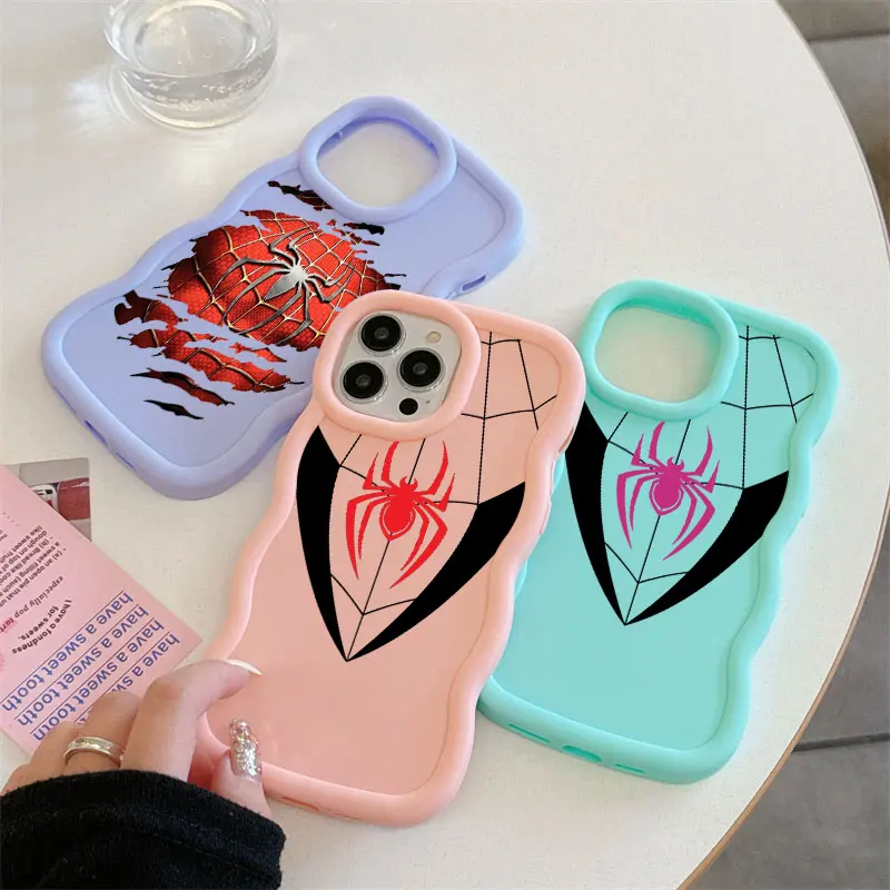 Spiderman LOGO Marvel Phone Case For iPhone 17E 11 12 13 14 15 16 17 Pro Max 16e 17 Air 13 Plus Wave Side Candy Color Back Cover
Spiderman LOGO Marvel Phone Case For iPhone 17E 11 12 13 14 15 16 17 Pro Max 16e 17 Air 13 Plus Wave Side Candy Color Back Cover