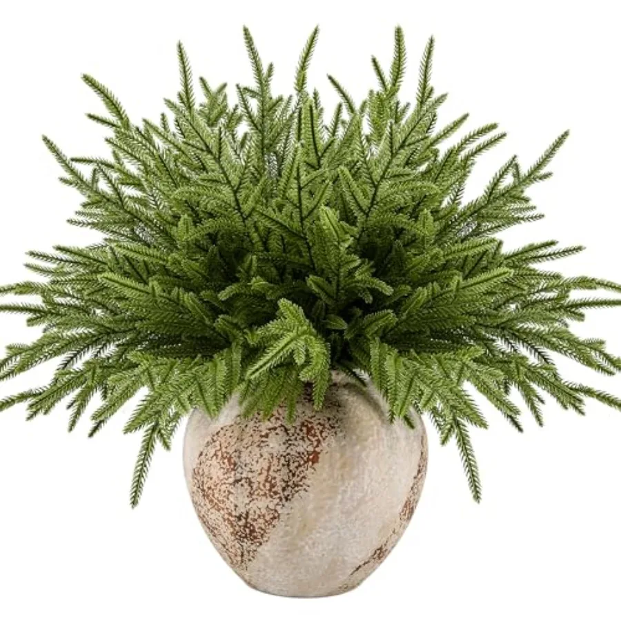 24 Pcs Norfolk Pine Stems, 18" Artificial Christmas Pine Branches Faux Greenery Stem Real Touch Cedar Stems for Vases, Christma
24 Pcs Norfolk Pine Stems, 18" Artificial Christmas Pine Branches Faux Greenery Stem Real Touch Cedar Stems for Vases, Christma