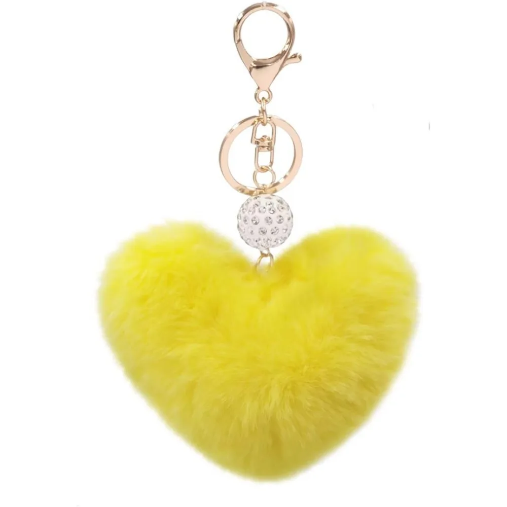 Women's Heart Faux Fur Pom Pom Key Chains Bag Accessory Puffball Keyring Backpack Charms for Girls
Women's Heart Faux Fur Pom Pom Key Chains Bag Accessory Puffball Keyring Backpack Charms for Girls