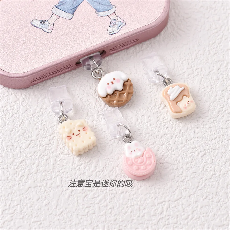 Cute cartoon snack biscuit rabbit mobile phone dust plug typec charging port pendant anti-lost plug couple gift
Cute cartoon snack biscuit rabbit mobile phone dust plug typec charging port pendant anti-lost plug couple gift