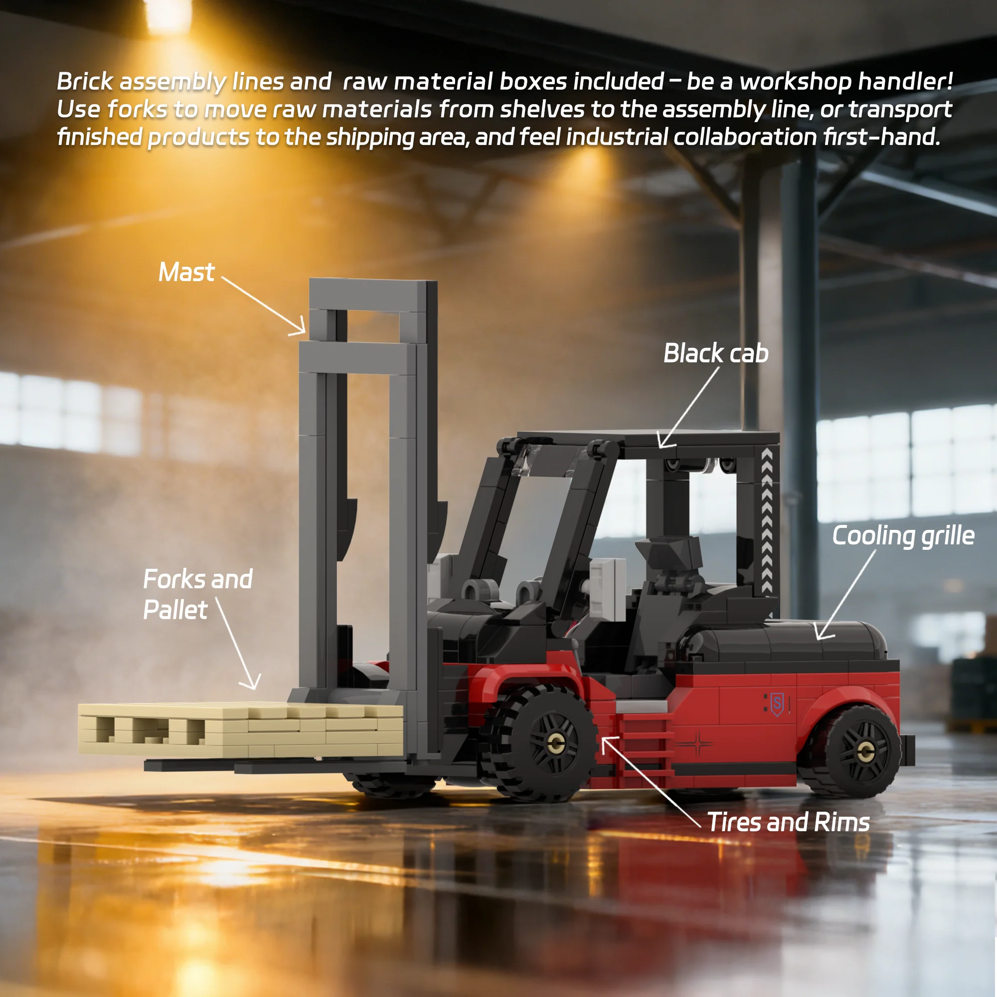 680PCS 2-in-1 Forklift Loader Building Blocks Compatible with Lego Technical Vehicle Model Gift for Adult Machinery Enthusiasts
680PCS 2-in-1 Forklift Loader Building Blocks Compatible with Lego Technical Vehicle Model Gift for Adult Machinery Enthusiasts