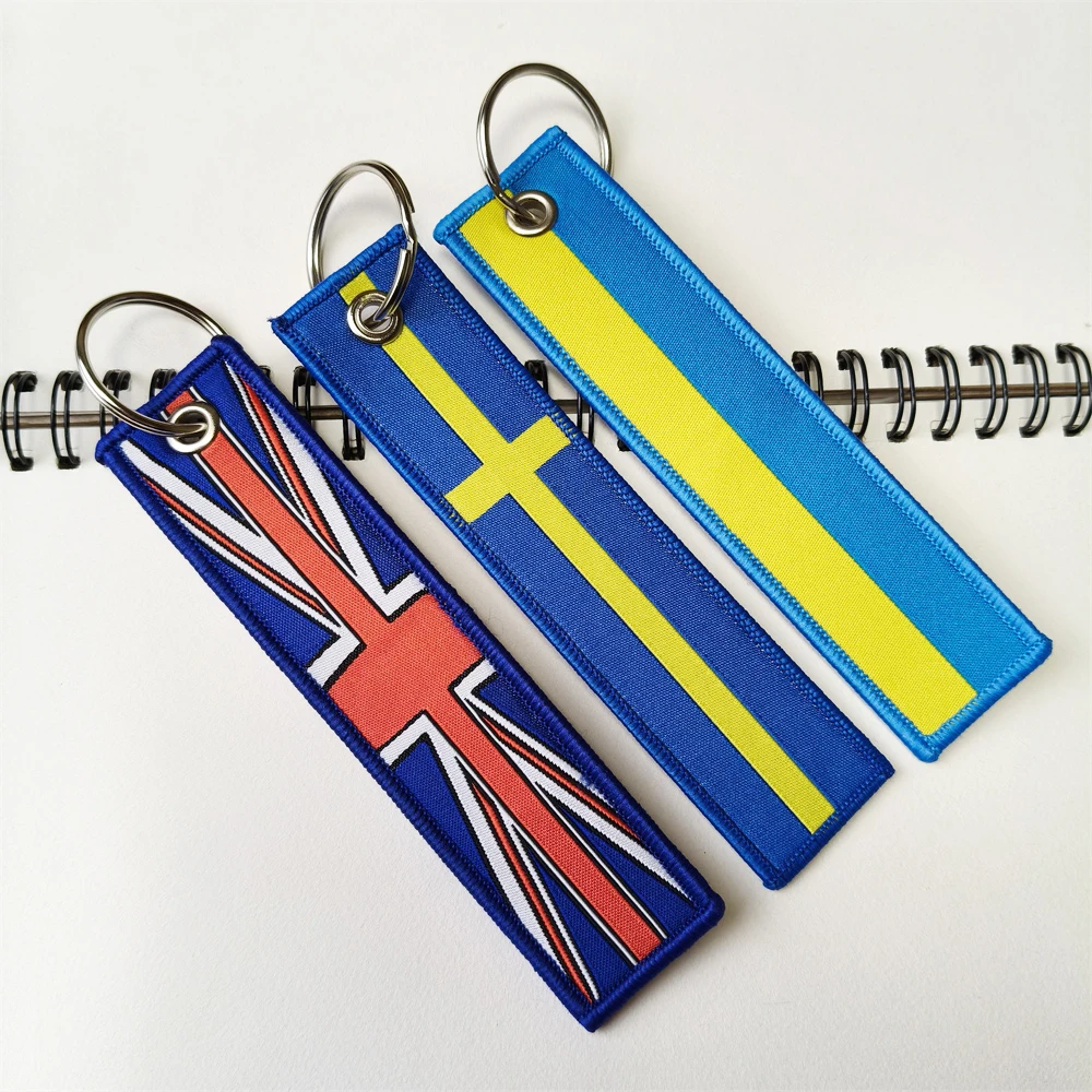 Flag Emblem Keychain UK Sweden Ukraine Nylon Fabric Woven Label Keyring For Audi Peugeot Skoda Citroen Volvo Bmw Car Accessories
Flag Emblem Keychain UK Sweden Ukraine Nylon Fabric Woven Label Keyring For Audi Peugeot Skoda Citroen Volvo Bmw Car Accessories