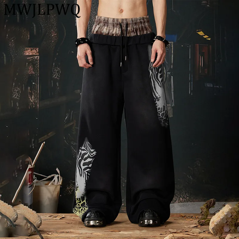 MWJLPWQ Men's New Washed Distressed Print Plaid Sweatpants Unisex Double-waistband Streetwear Loose Casual Trousers 14929
MWJLPWQ Men's New Washed Distressed Print Plaid Sweatpants Unisex Double-waistband Streetwear Loose Casual Trousers 14929